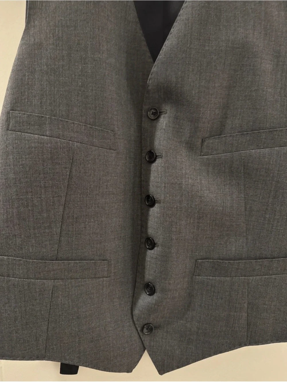 J.Crew Ludlow Suit Vest in Charcoal Italian Worsted Wool